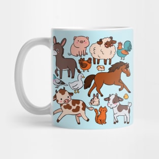 Cute farm animals illustration Mug